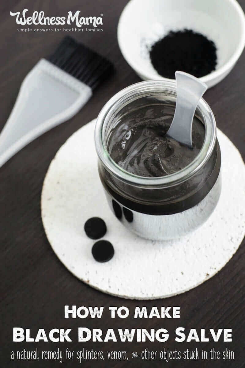 Old fashioned black drawing salve is an Amish recipe that is a natural treatment for wounds, splinters and other skin problems.