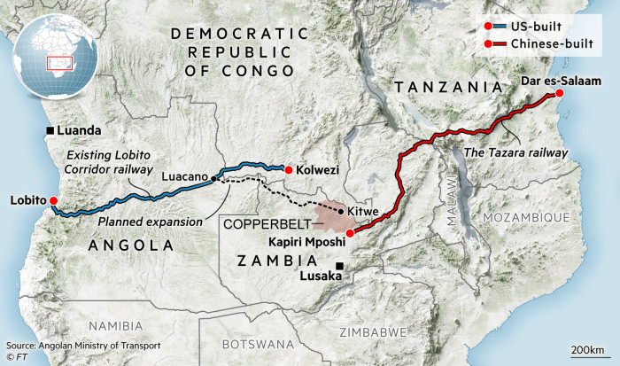 Zambia aid from China and the US rail link