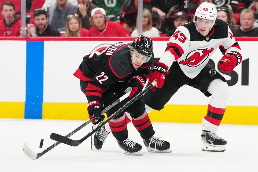 NHL: Stanley Cup Playoffs-New Jersey Devils at Carolina Hurricanes
