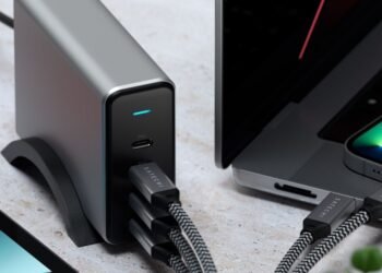 "Satechi's 165W Charger with Four Ports and Stylish Stand: Power Meets Design"
