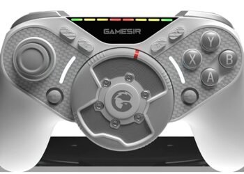 GameSir put a tiny force feedback steering wheel on its new Swift Drive controller