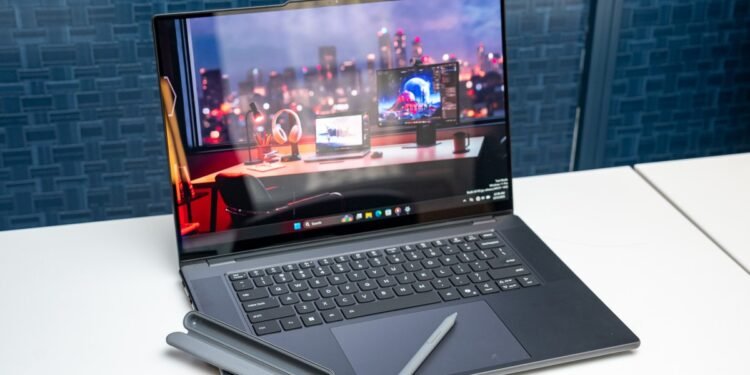 The new Lenovo Yoga Pro 9i laptop has a super-bright tandem OLED and magnetic stylus