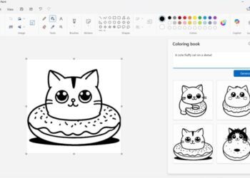 Microsoft Paint can now make AI coloring books