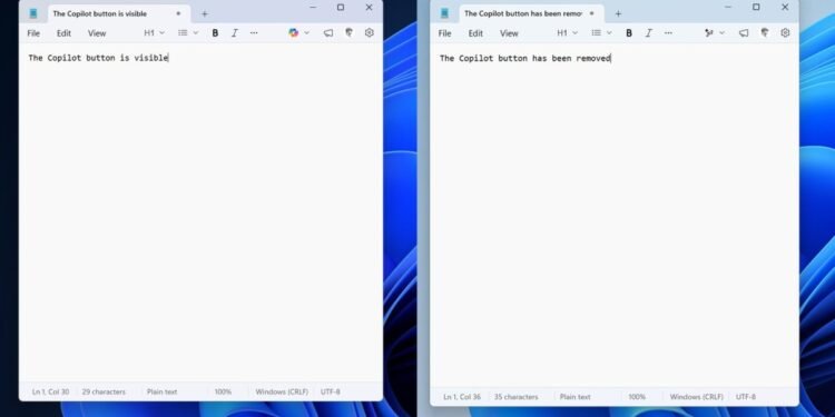 Microsoft starts removing Copilot buttons from Windows 11 apps