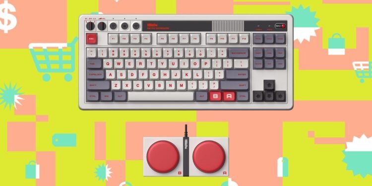This 8BitDo mechanical keyboard has an extra keypad and is 30 percent off
