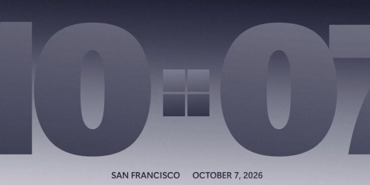 Microsoft announces Windows and Surface event for October 7th