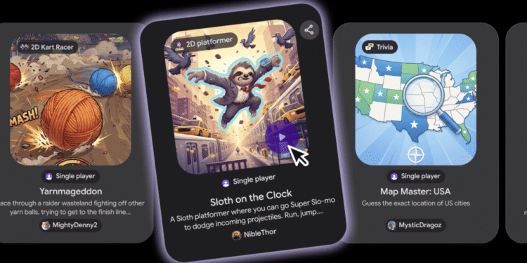 Google now lets you make games with AI