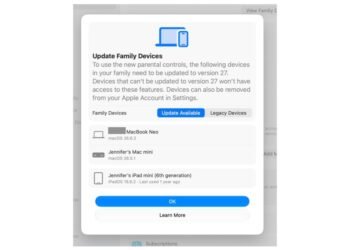 I can’t use Apple’s new Screen Time on my daughter’s iPhone because my son won’t update his MacBook